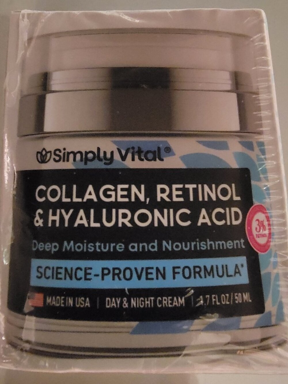Simply Vital Collagen, Retinol‎ & Hyaluronic Acid Moisturizer NIB